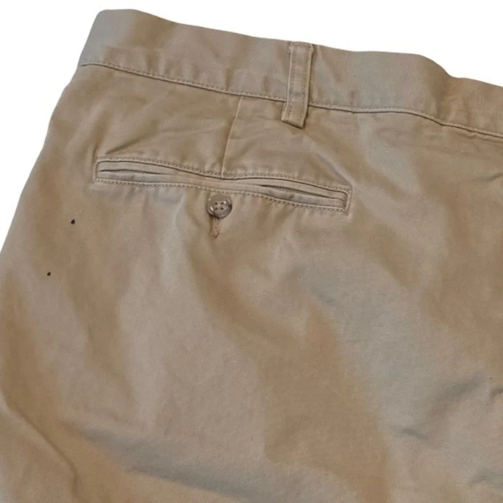 VTG Polo Ralph Lauren Mens Chino Shorts Tan Khaki Classic Fit 44T INK SPOTS